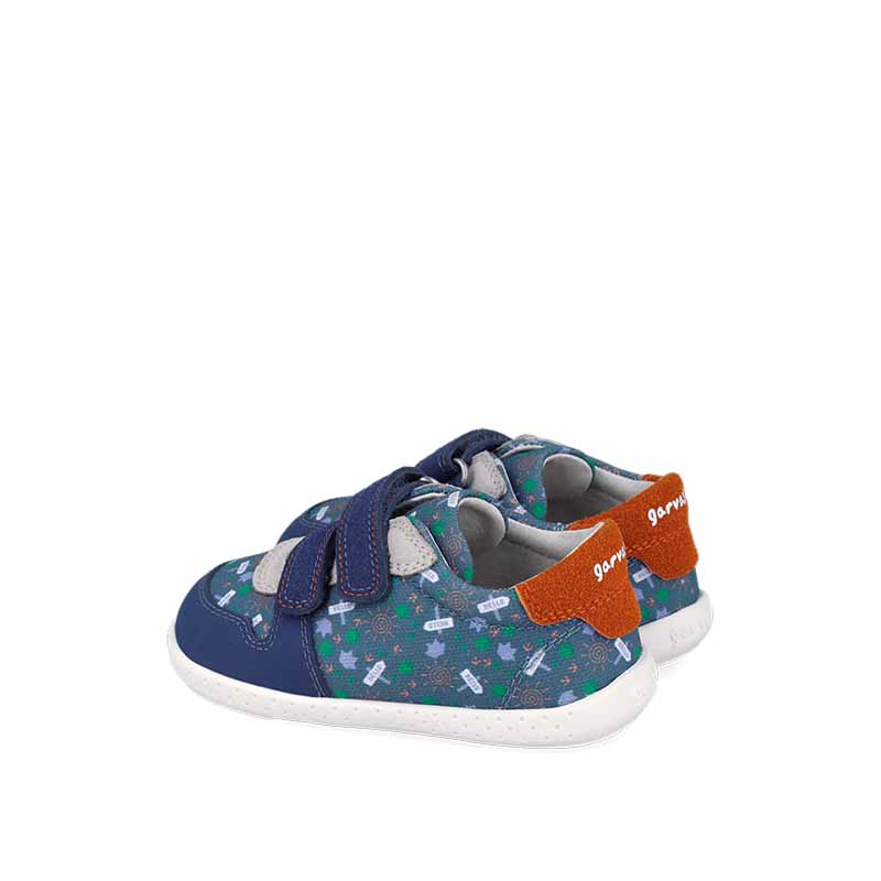 Garvalin Barefoot First Shoes - Indigo Canvas