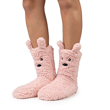Cozy Sole Adult and Kids Slipper Socks - Blush