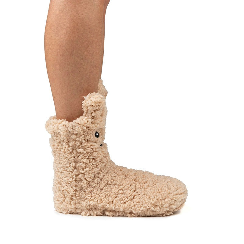 Cozy Sole Adult and Kids Slipper Socks - Teddy