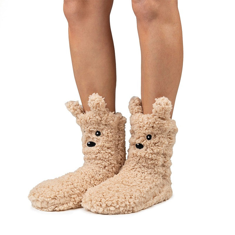 Cozy Sole Adult and Kids Slipper Socks - Teddy