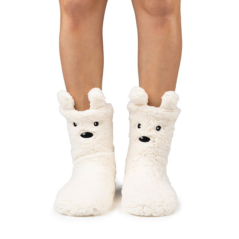 Cozy Sole Adult and Kids Slipper Socks - Snow