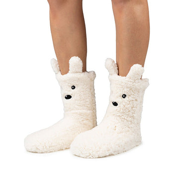 Cozy Sole Adult and Kids Slipper Socks - Snow