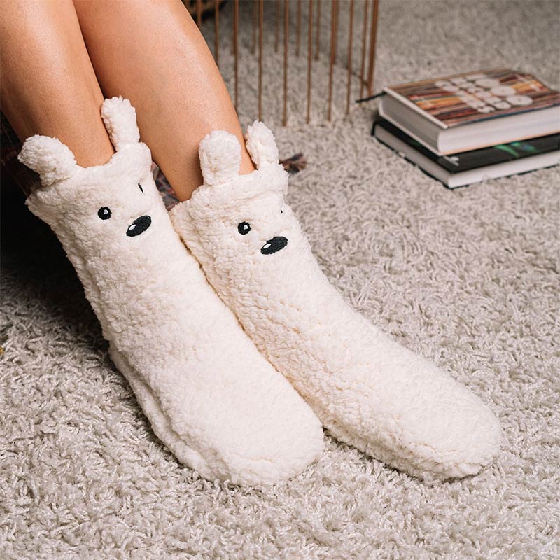 Cozy Sole Adult and Kids Slipper Socks - Snow