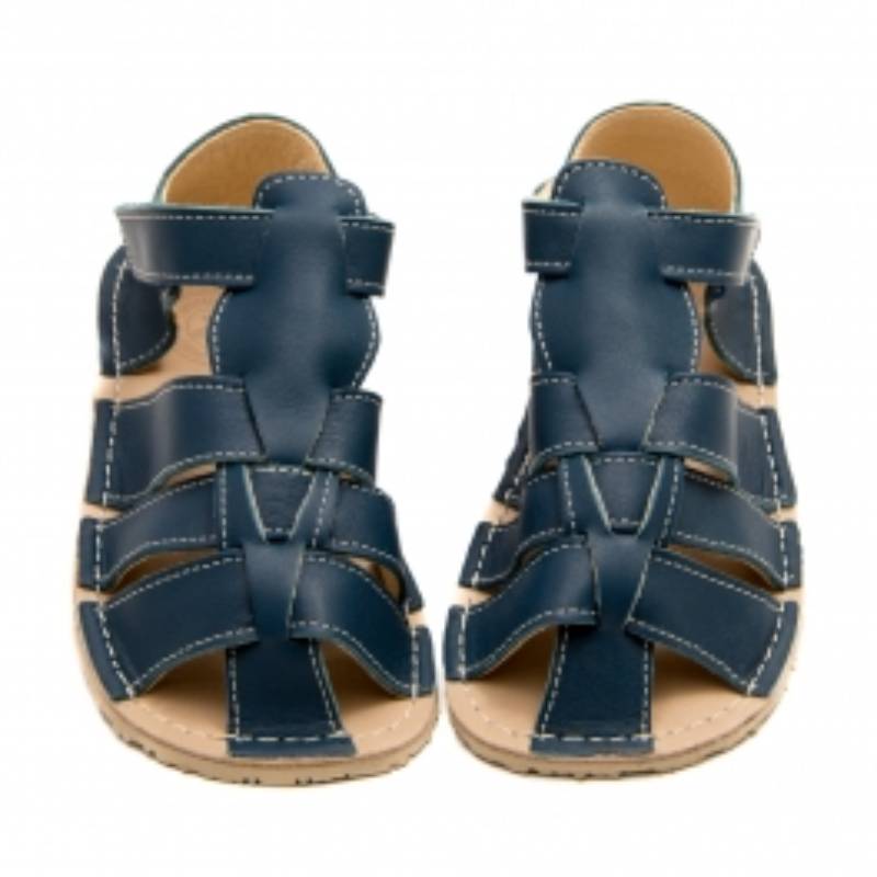Pair of Zeazoo Kids Sandals Marlin - Blue, front view.