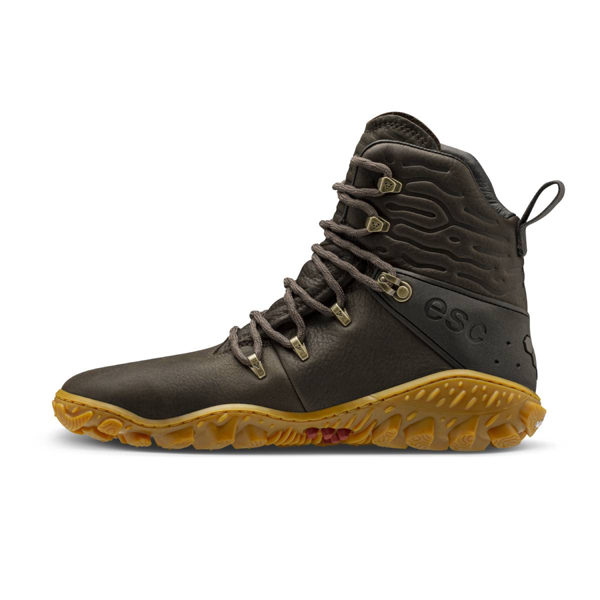 Vivobarefoot Men's Boot Tracker Forest ESC - Bracken, inner side view.