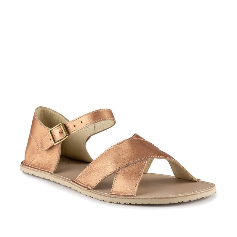 Zeazoo Women's Sandal Symphony - Copper, angled view showing outer side and front.