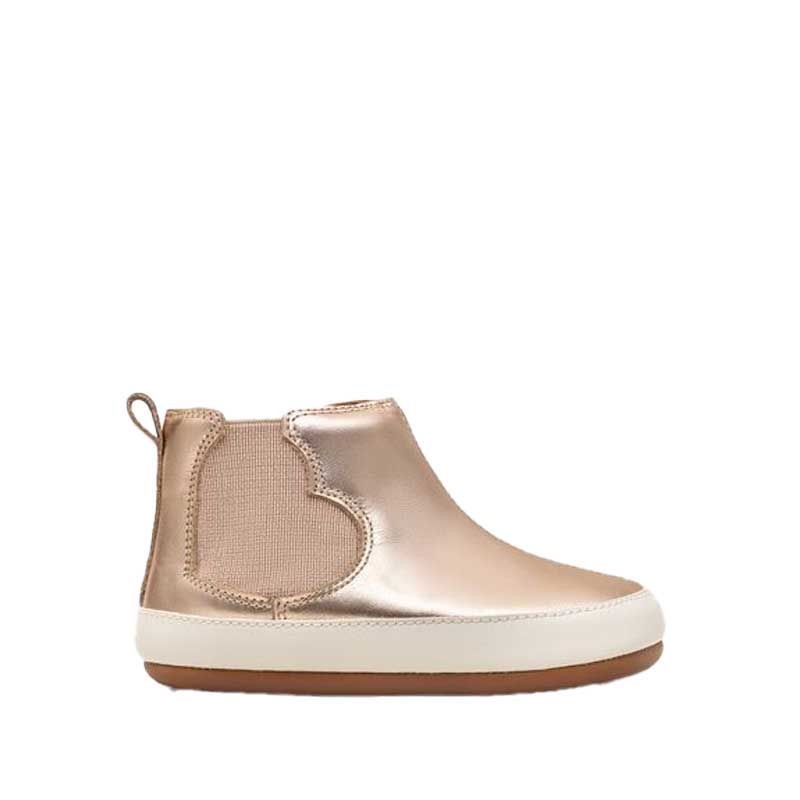 Tip Toey Joey Toddler Boot One Love - Metallic Salmon, outer side view.