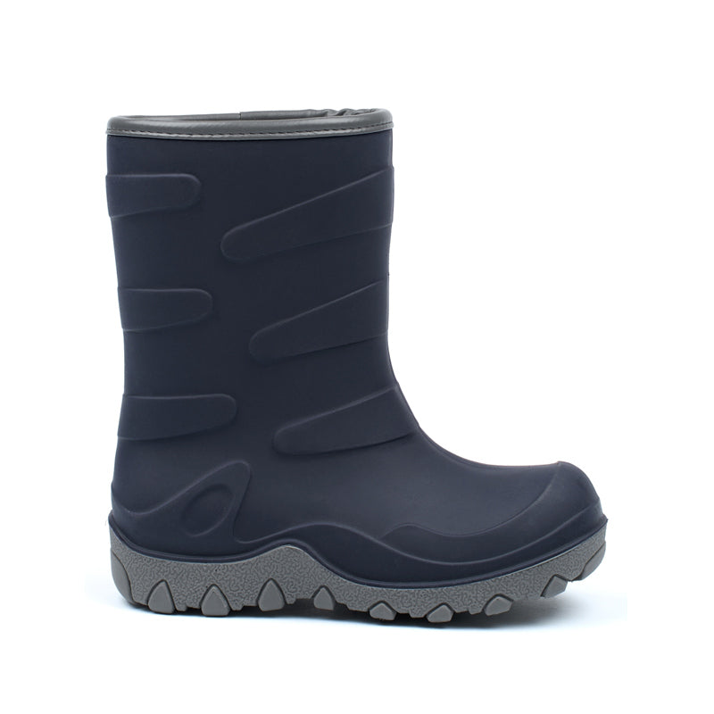 Mikk-Line Kids Thermal Boot - Blue Nights, outer side view.