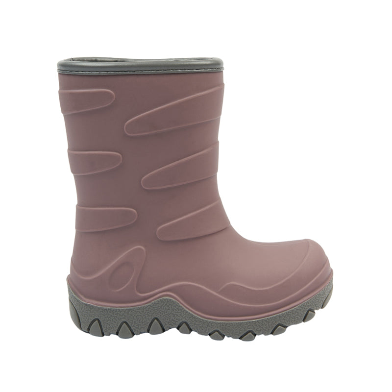 Mikk-Line Kids Thermal Boot - Twilight Mauve, outer side view.