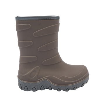 Mikk-Line Kids Vegan Thermal Boot - Falcon Brown, outer side view.