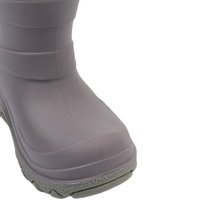 Mikk-Line Kids Vegan Thermal Boot - Shark Grey, close up of toe box.