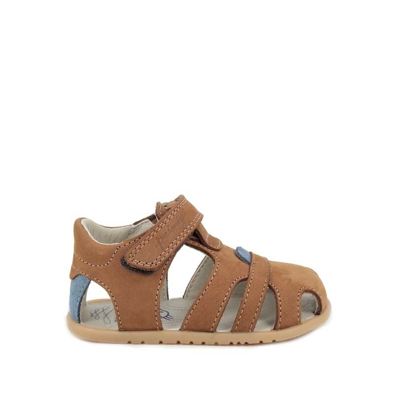 Primigi Kids Barefoot Sandal - Brown, outer side view.
