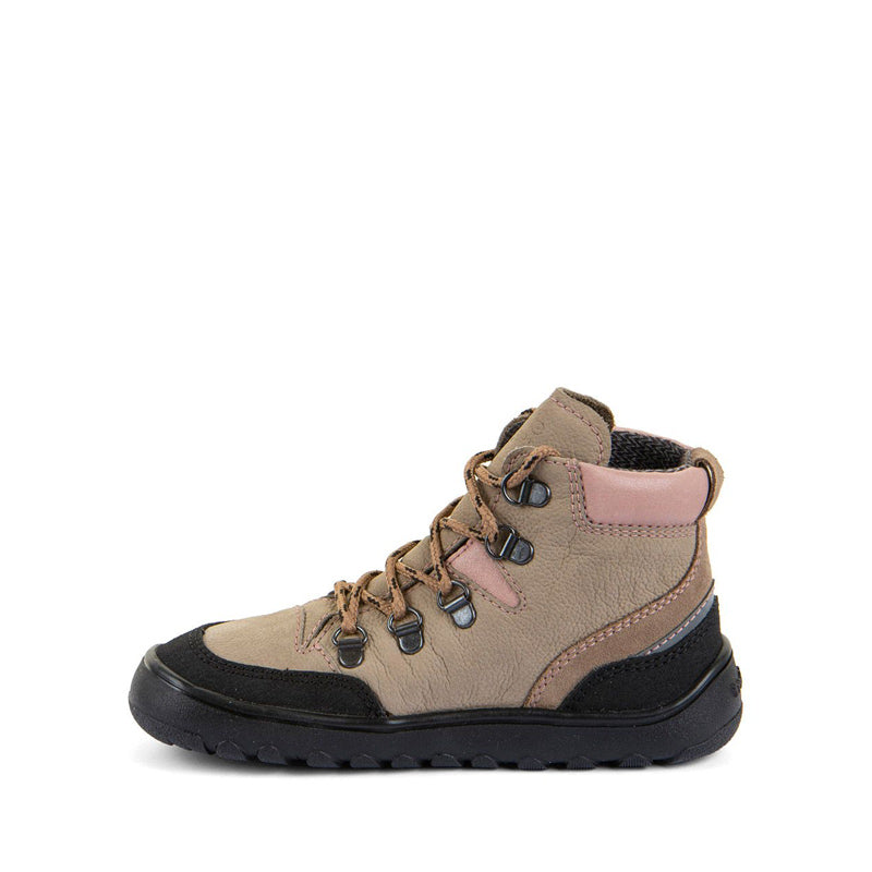 Froddo Barefoot Waterproof Up Trail Boot - Beige, inner side view.