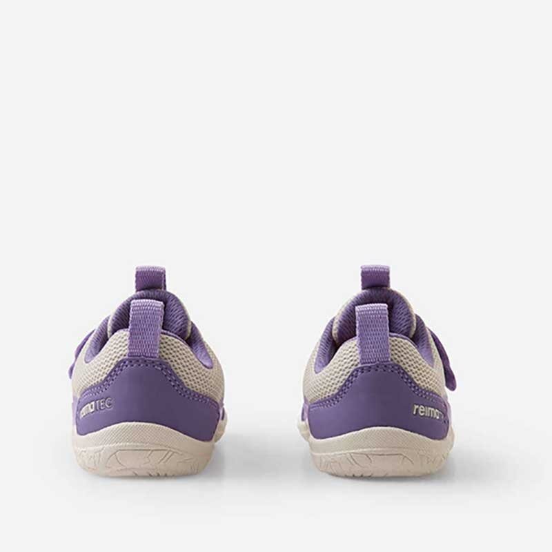 Pair of Reima Kids Trainers Tepastelu - Light Beige, rear view.