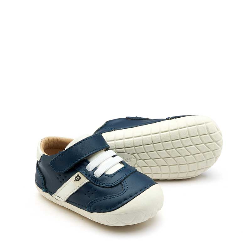 Pair of Old Soles Roady Pave Shoes - Denim Snow, one angled showing the outer side and front view and the other showing the sole view.
