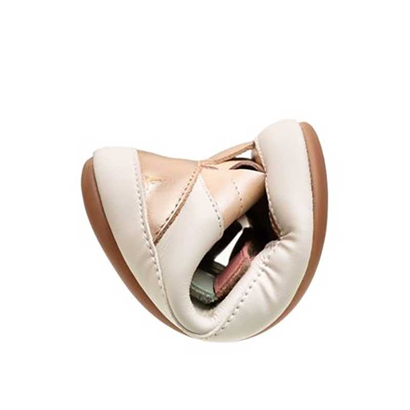 Tip Toey Joey Toddler Boot Metropoly - Tapioca/Pink Lake/Mint, curled up.