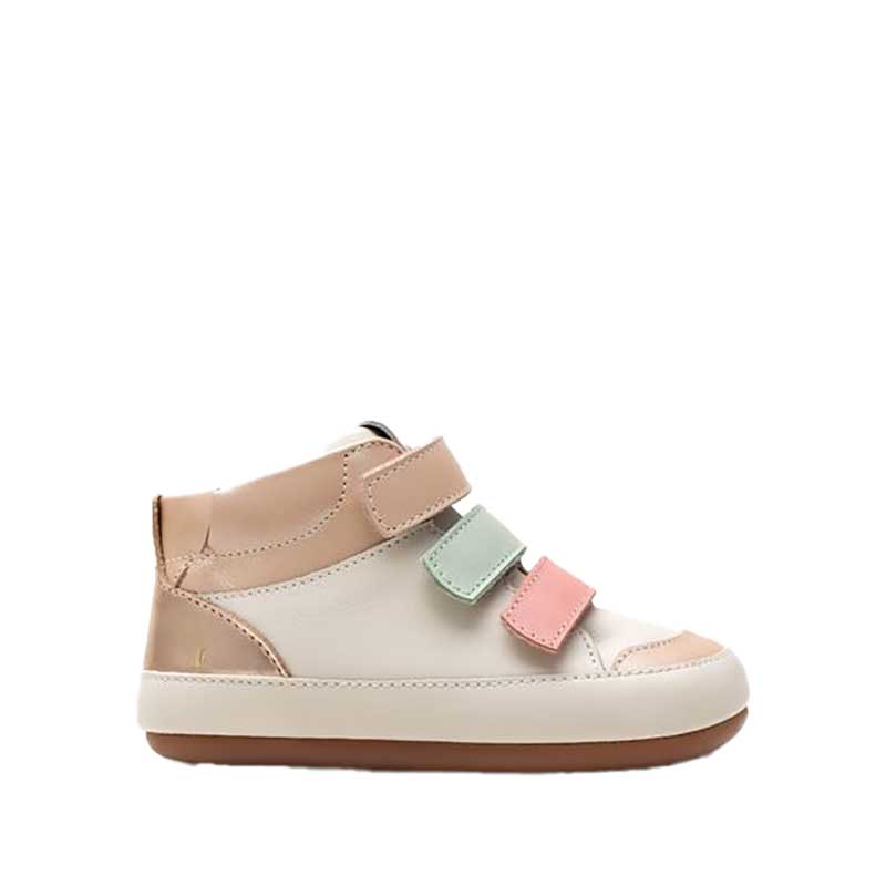 Tip Toey Joey Toddler Boot Metropoly - Tapioca/Pink Lake/Mint, outer side view.