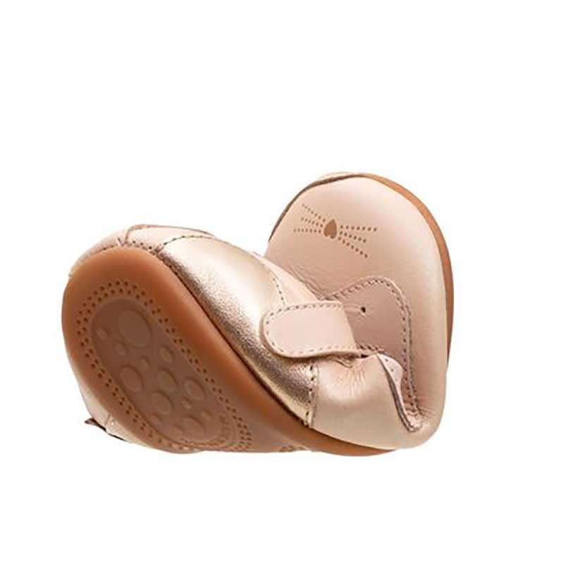 Tip Toey Joey Toddler Mary Jane Shoe Kitten - Candy Dream/Cotton Candy/Metallic Salmon, folded.
