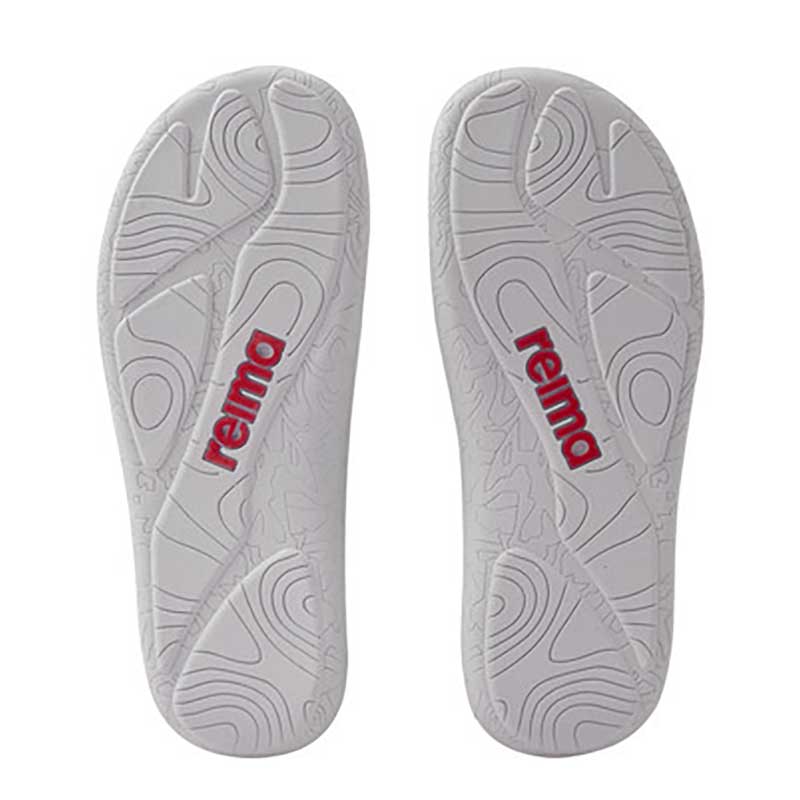 Pair of Reima Kids Water Sandals Rantaan - Violet, sole view.