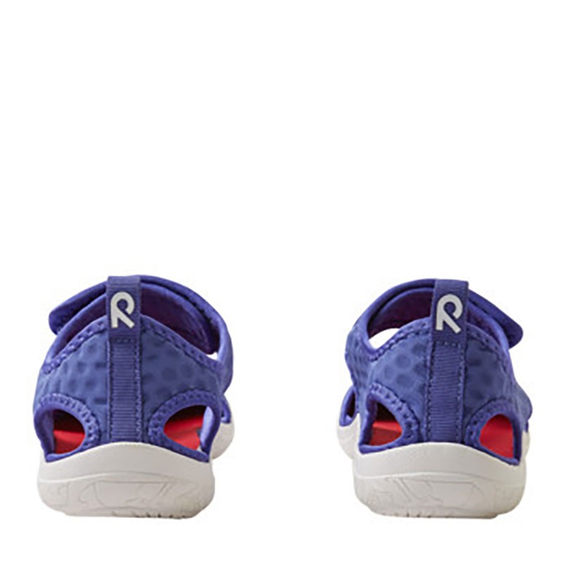 Pair of Reima Kids Water Sandals Rantaan - Violet, rear view.
