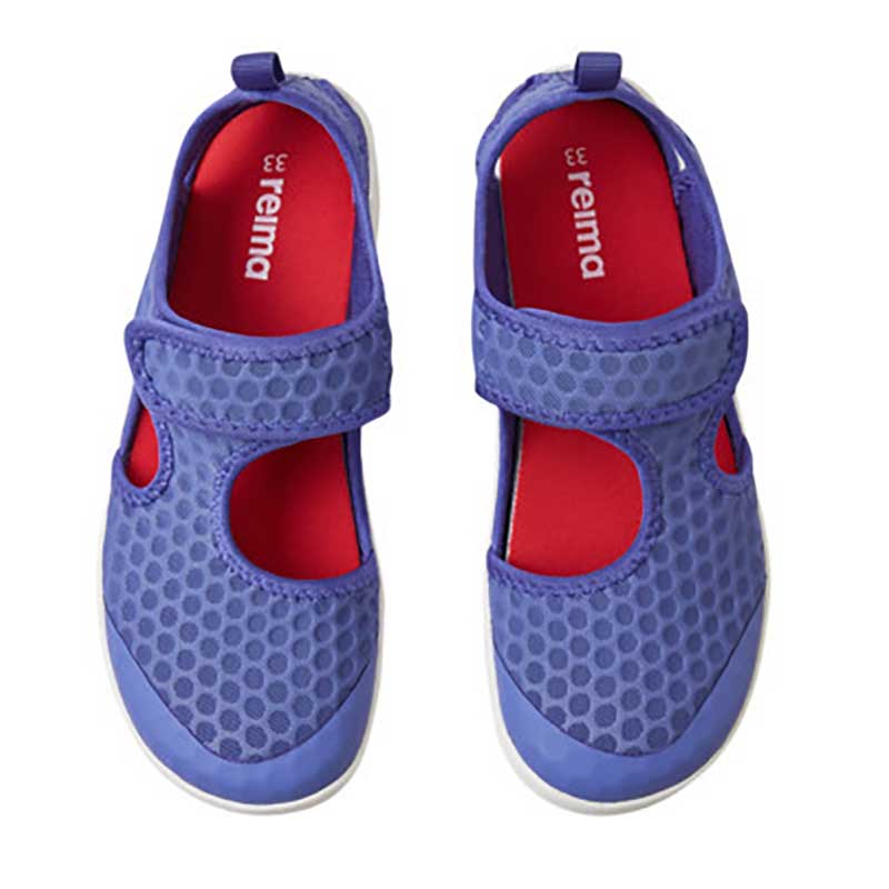 Pair of Reima Kids Water Sandals Rantaan - Violet, top view.