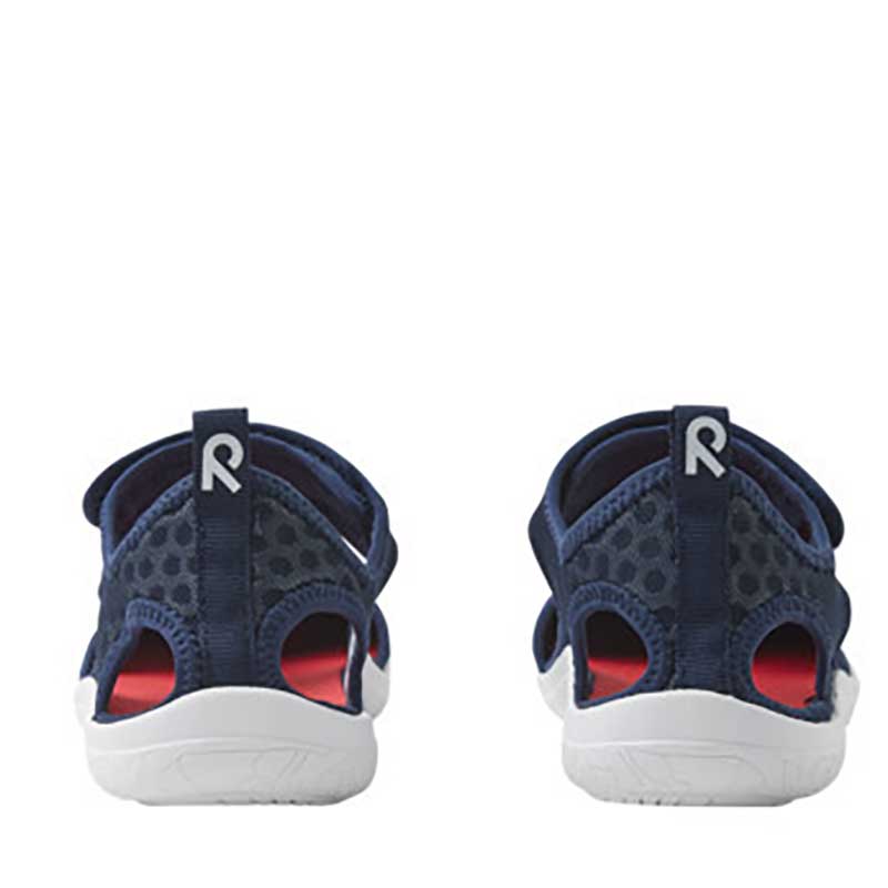 Pair of Reima Kids Water Sandals Rantaan - Navy, rear view.