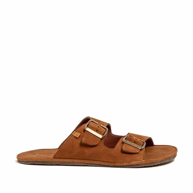 El Naturalista Barefoot Bare Slide - Brown, outer side view.