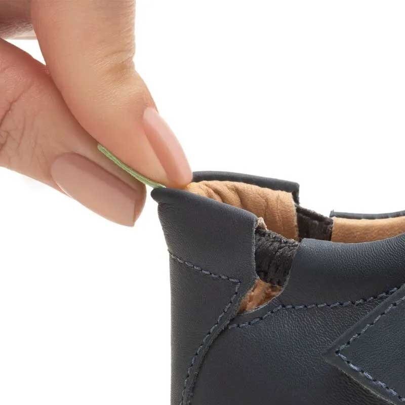 Tip Toey Joey Toddler Sandal Parky - Navy, close up of heel.