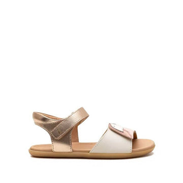 Tip Toey Joey Kids Sandal Toucan - Metallic Pink, outer side view.