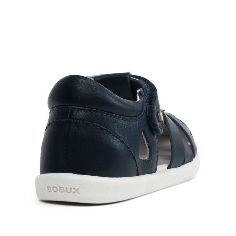 Bobux Tidal Sandal - Navy, angled rear view