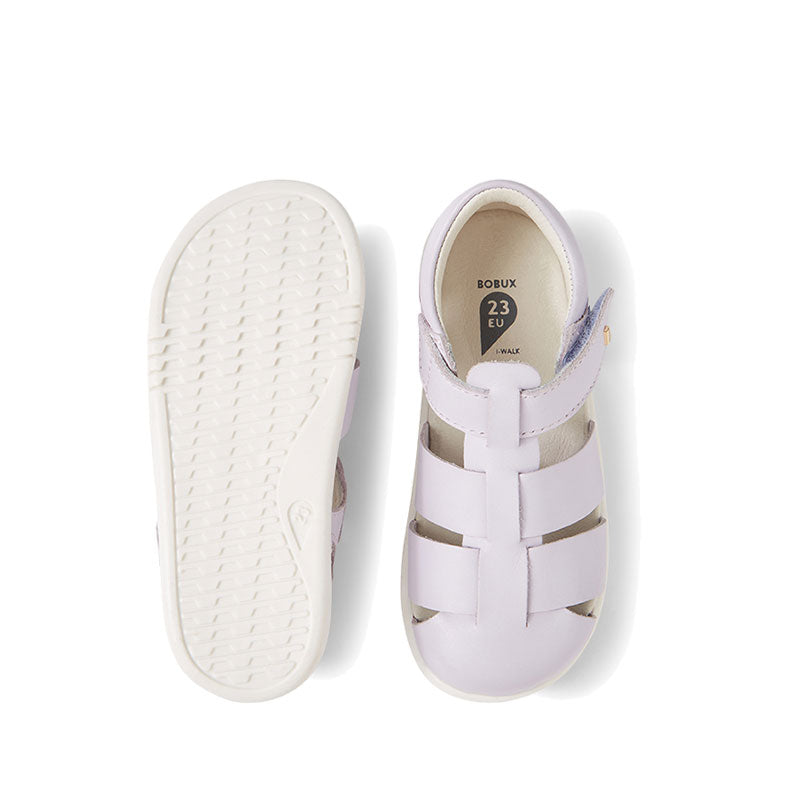 Pair of Bobux Tidal Sandals - Thistle, sole and top view