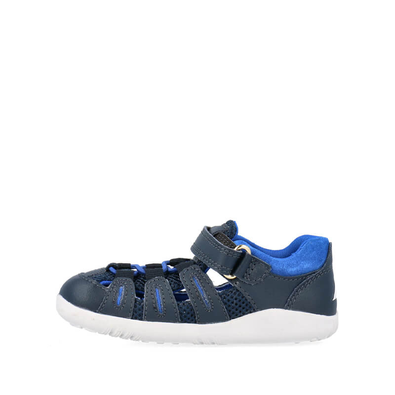Bobux Summit Sandal - Navy and Snorkel Blue, inner side view