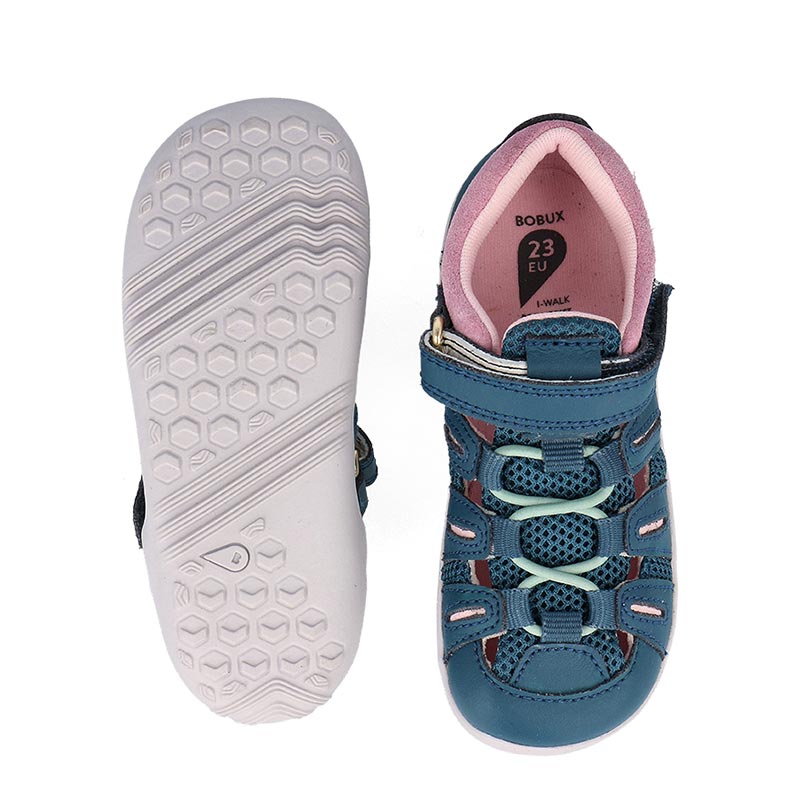 Bobux Summit Sandal Tidal Teal and Pink (2)