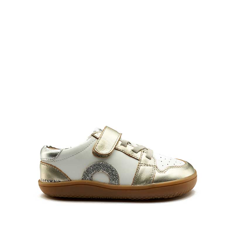 Old Soles Popcorn Barewalk Shoe - Gold, outer side view.