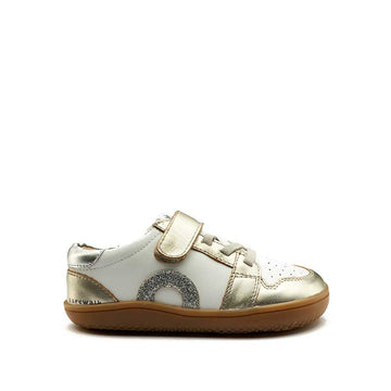 Old Soles Popcorn Barewalk Shoe - Gold, outer side view.