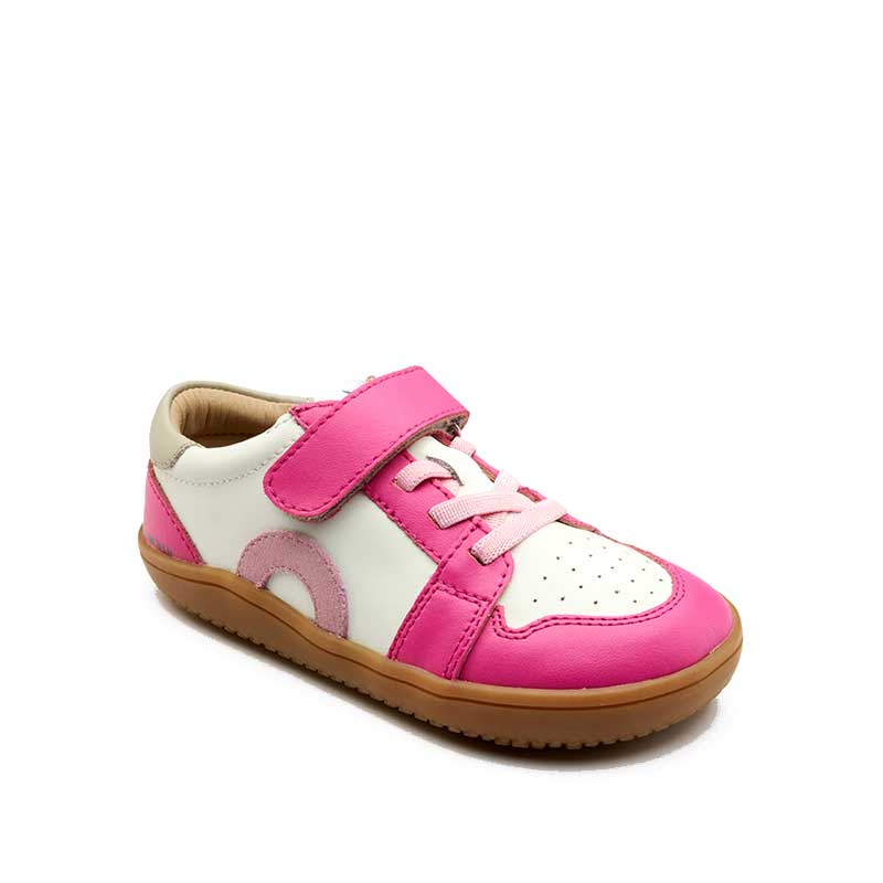 Old Soles Popcorn Barewalk Shoe - Rosy, angled view showing outer side and front.