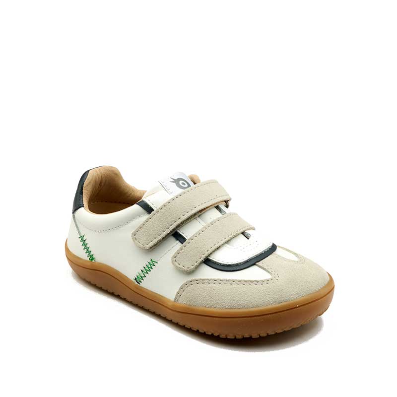 Old Soles Zigsta Barewalk Shoe - Snow, angled view showing outer side and front.