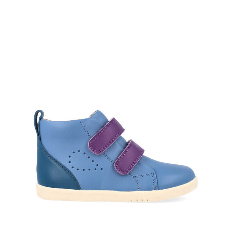 Bobux i-walk Grass Court High Blue and Purple, outer side view