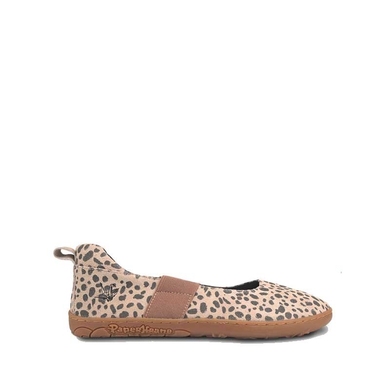 PaperKrane Kids Mary Jane Shoe - Cheetah, outer side view.