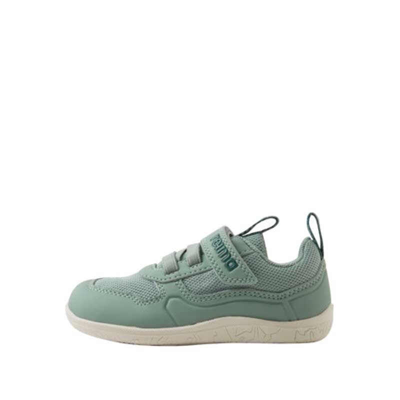 Reima Kids Trainer Telmin - Stone Green, outer side view.