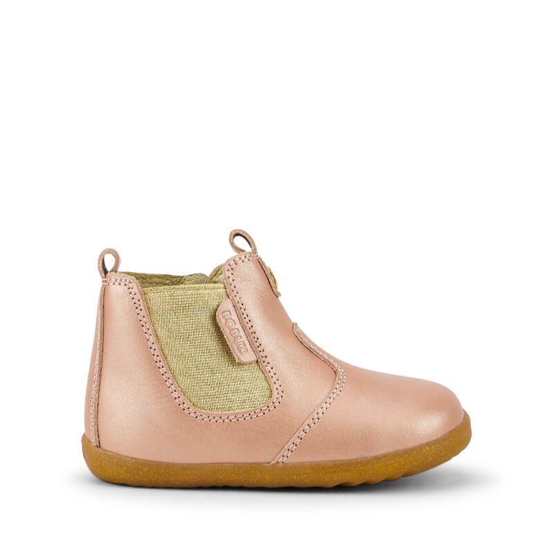 Bobux SU Jodhpur Boot - Rose Gold, outer side view