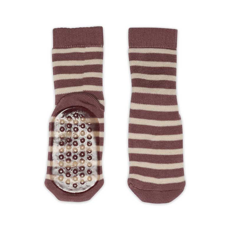 Pair of MP Denmark Kids Elis Anti-Slip Socks - Rose Taupe.