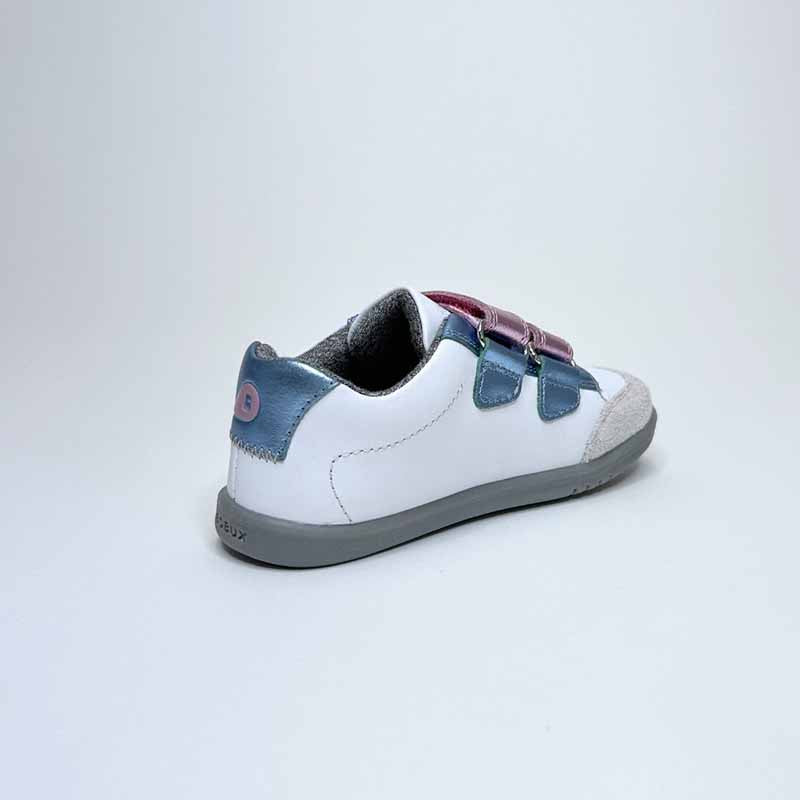 Bobux i-Walk Blaze Trainers - White Pink Metallic