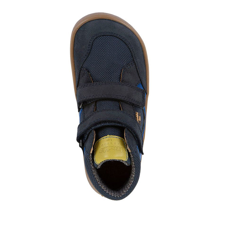 Froddo Kids Barefoot Waterproof Up Hill Boot - Dark Blue, top view.