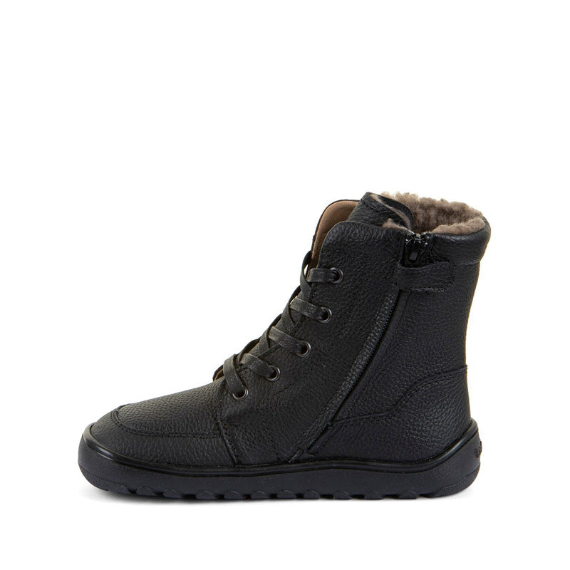 Froddo Barefoot Waterproof Up Core Boot - Black, inner side view.