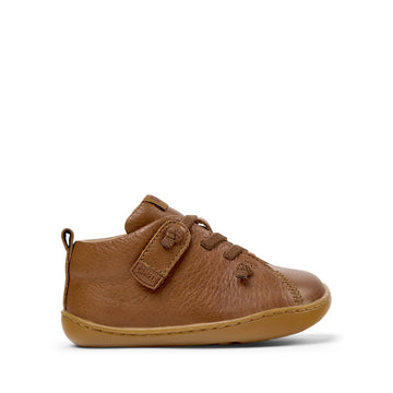Camper Kids First Walker Peu Boot - All Brown, outer side view.