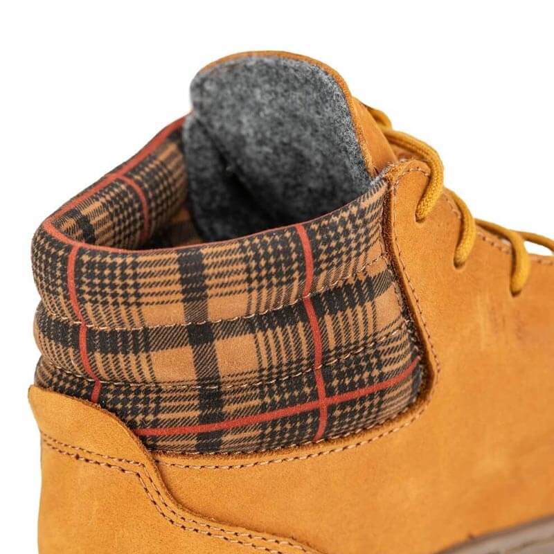 Zeazoo Junior Boots Grizzly - Camel, close up of ankle collar