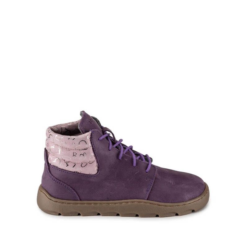 Zeazoo Junior Boot Grizzly - Purple, outer side view.