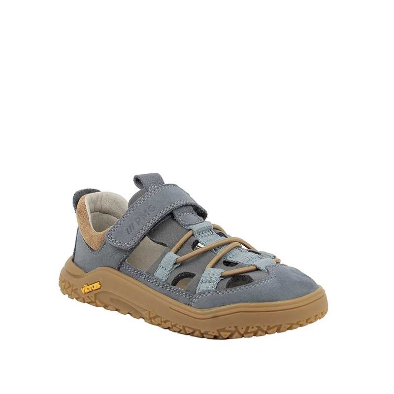 Primigi Kids Barefoot Adventure Sandal - Blue, angled view showing outer side and front.
