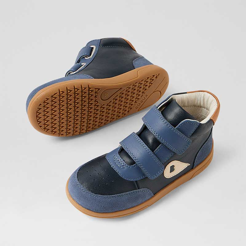 Bobux  Kid+ Champ High Boots - Navy and Vintage Indigo